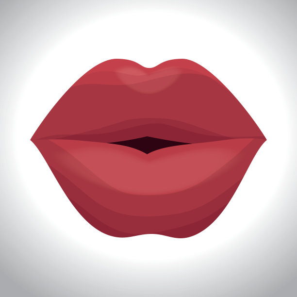 唇女美丽的d图标图片下载