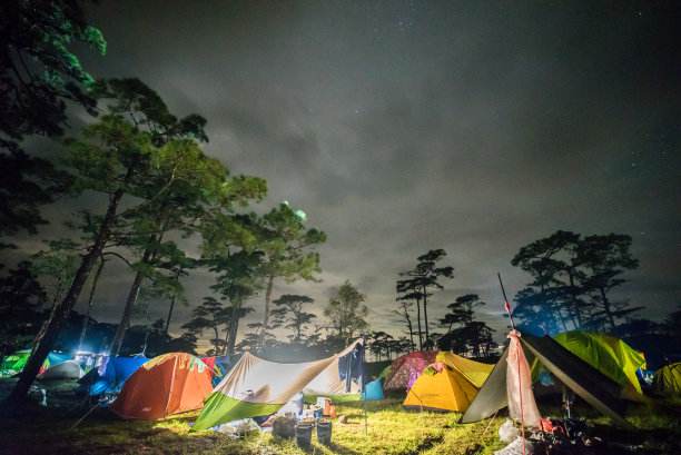 晚上露营图片下载