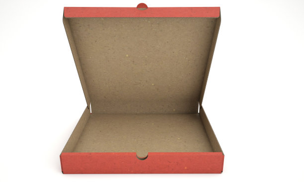 3d渲染披萨纸板盒图片下载