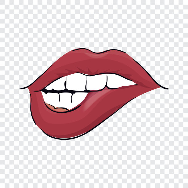 唇女美丽的d图标图片下载