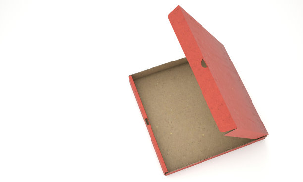 3d渲染披萨纸板盒图片下载