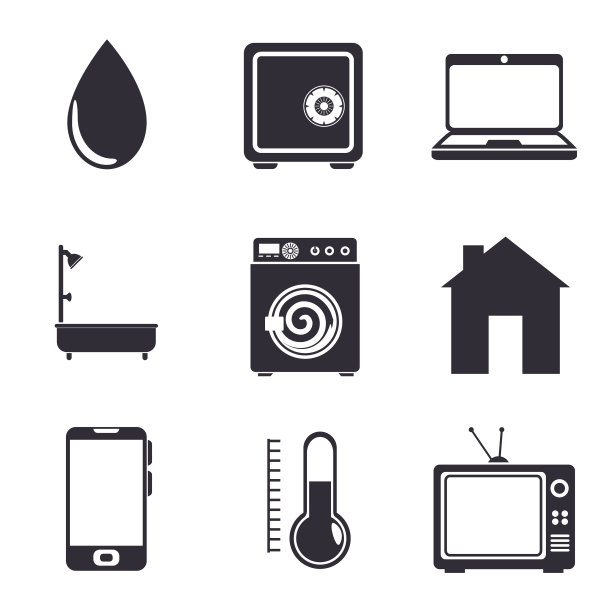 移动应用菜单孤立图标设计图片下载