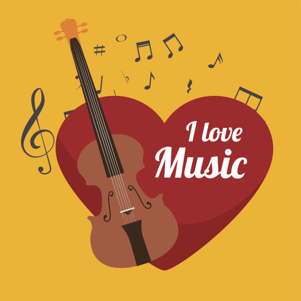 古典小提琴孤立图标设计图片下载