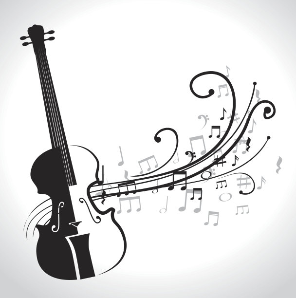 古典小提琴孤立图标设计图片下载