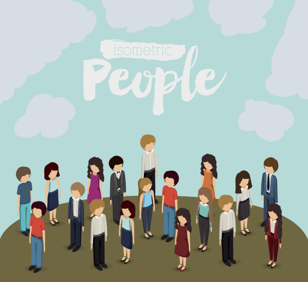 等距的人设计图片下载