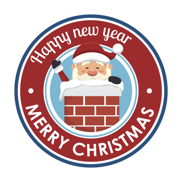 快乐圣诞快乐孤立图标设计图片下载