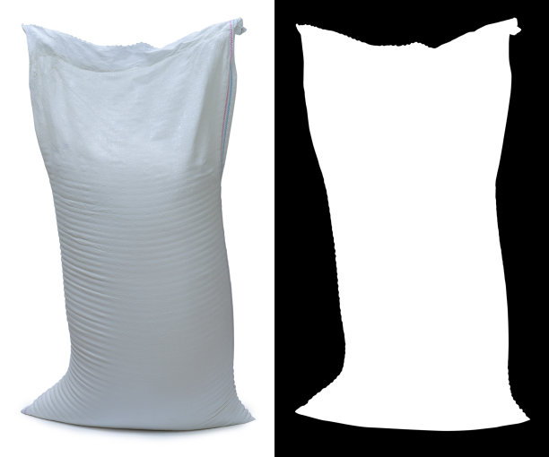一袋聚丙烯面粉，50磅，带alpha通道图片下载