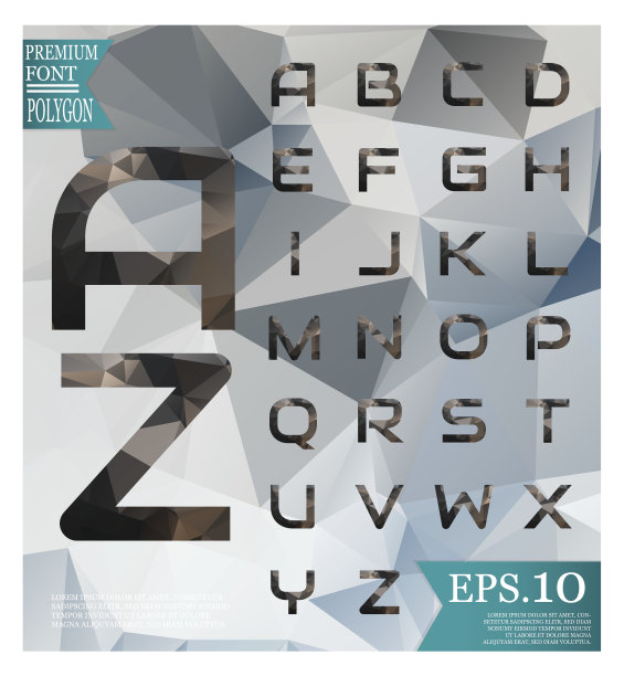 字体低聚几何图案抽象背景，纹理为网页横幅图片下载