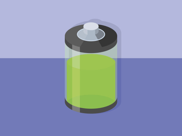 电池等距平面矢量图图片下载