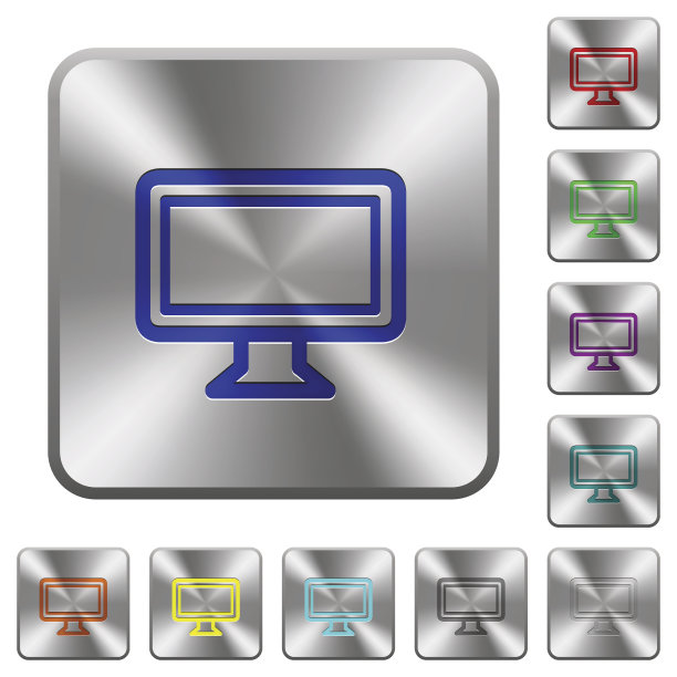 监控圆形方形钢按钮图片下载