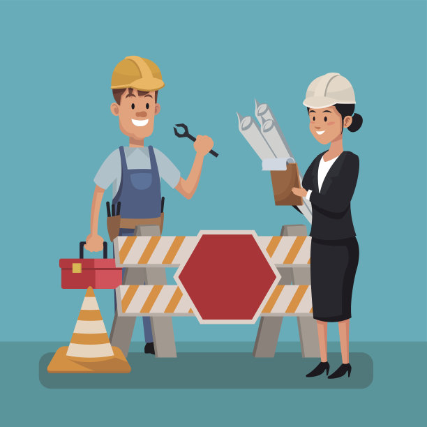 26、劳动节人老板工人施工图纸设备图片下载