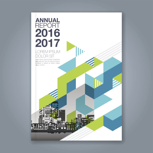抽象最小几何形状多边形设计背景为企业年报书封面小册子传单海报图片下载