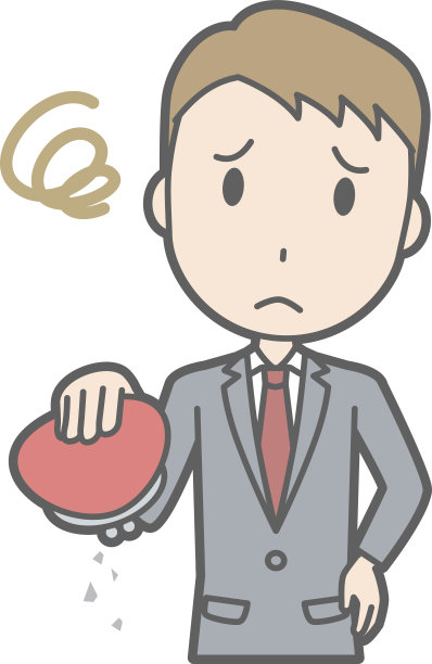 插图:一个穿西装的商人有一个空钱包图片下载