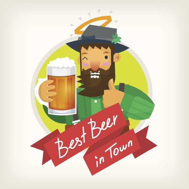 啤酒酒吧的标签图片下载