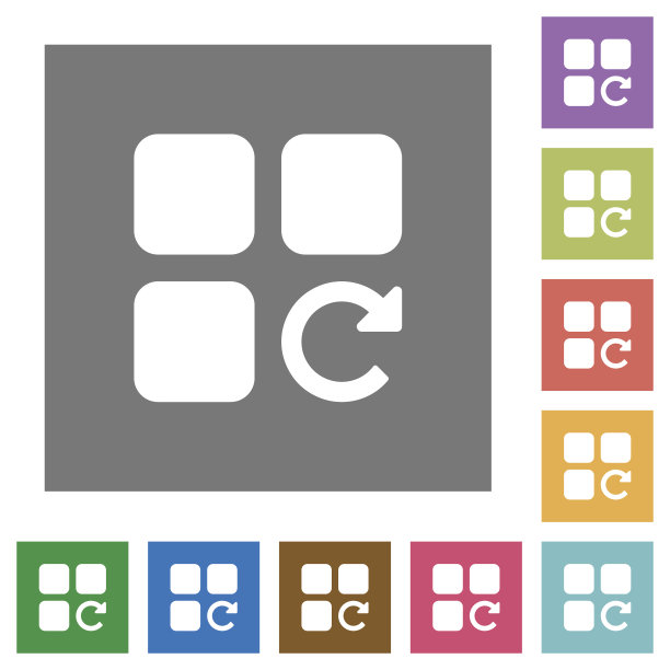 重做组件操作方形平面图标图片下载