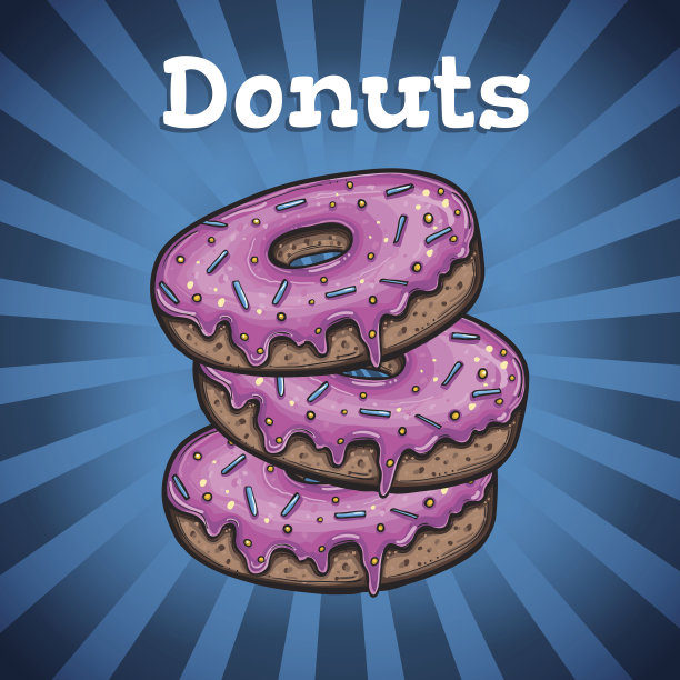 横幅和甜甜圈图片下载