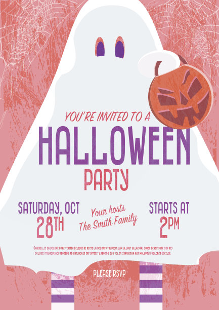 万圣节邀请函模板设计图片下载