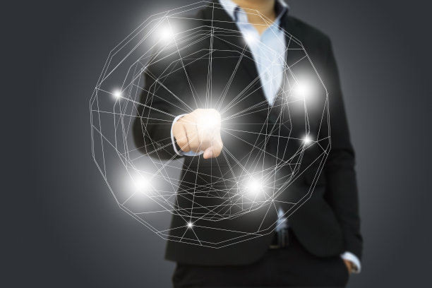 经营理念。网络圈上的商人选择点。图片下载