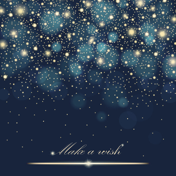 矢量黄金闪光粒子背景效果豪华问候富卡。闪闪发光的纹理。星尘在蓝色背景下爆炸。矢量图素材图片