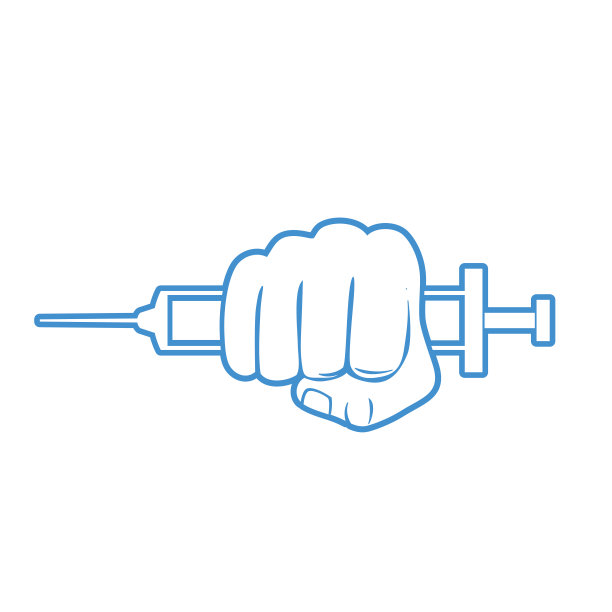 流感疫苗接种徽章或图标图片下载