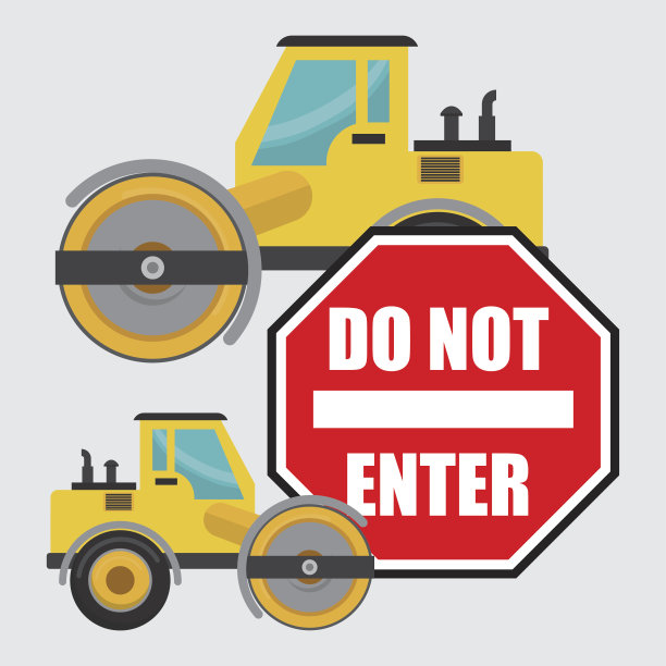 建筑设计。卡车图标。修复概念，矢量插图图片下载