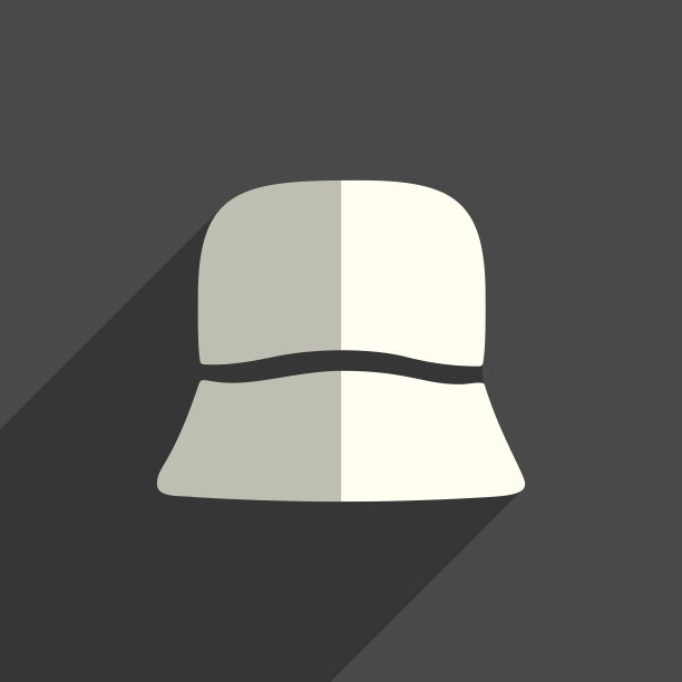 女性用的头饰有阴影的平面图标。矢量图图片下载