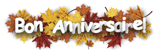 带叶子的生日横幅。图片下载