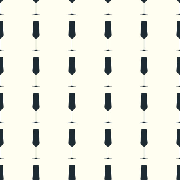 葡萄酒杯矢量插图上的无缝模式背景图片下载
