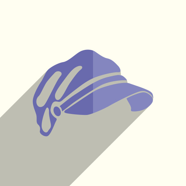 女性用的头饰有阴影的平面图标。矢量图图片下载