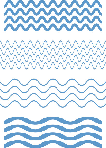 设置波浪图标，水波浪在白色的背景图片下载
