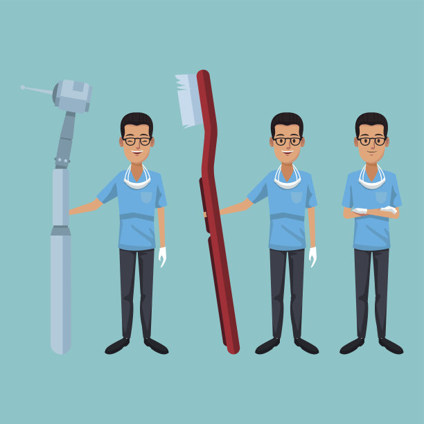 牙医和牙科保健卡通图片下载