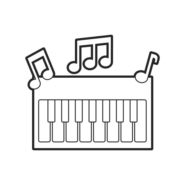 电子乐器键盘合成器音符音乐图片下载