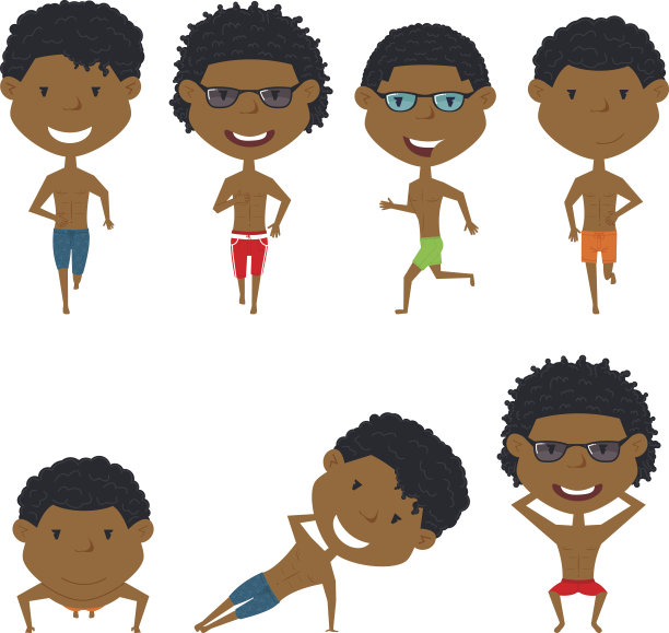 在海滩上哄非裔美国男孩图片下载