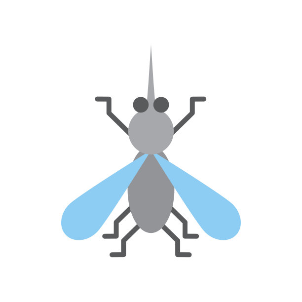 家蝇昆虫和动物打扰卡通图片下载