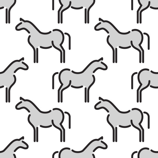 儿童无缝图案马图片下载