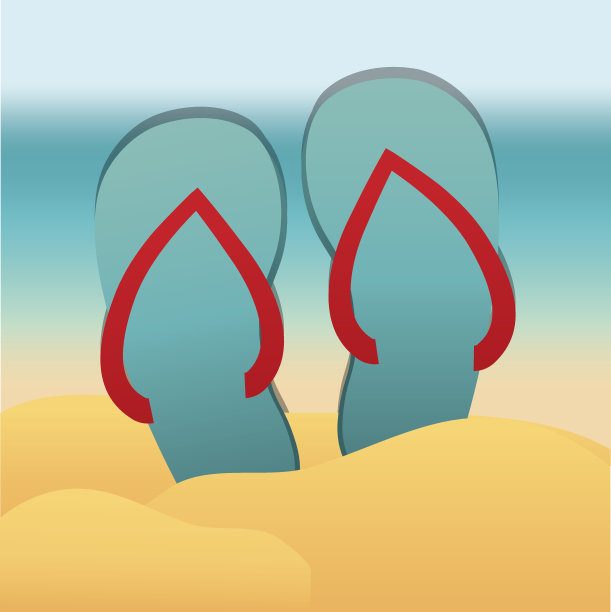 沙滩凉鞋图标图片下载