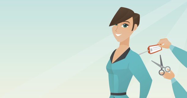 白种女人在给新夹克降价图片下载