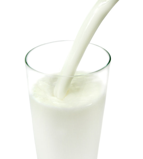 牛奶倒入玻璃杯图片下载
