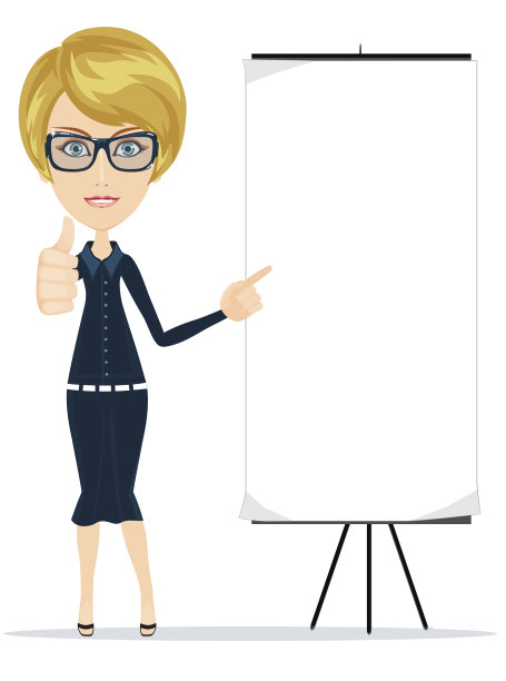 这位女商人的肖像和一张海报图片下载