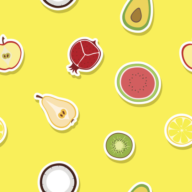 无缝模式与水果图标图片下载