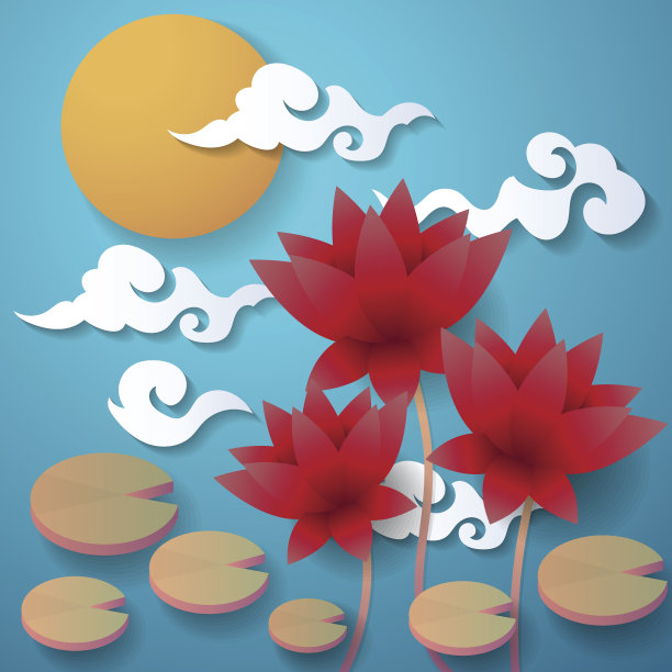 中秋矢量背景素材图片