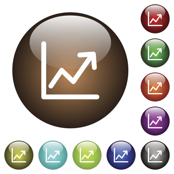 线形图形彩色玻璃按钮图片下载