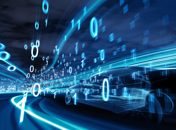 跑车在城市高速公路上超速行驶图片下载