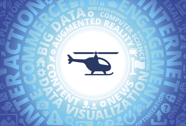 网络上的直升机图标现代科技词汇背景图片下载