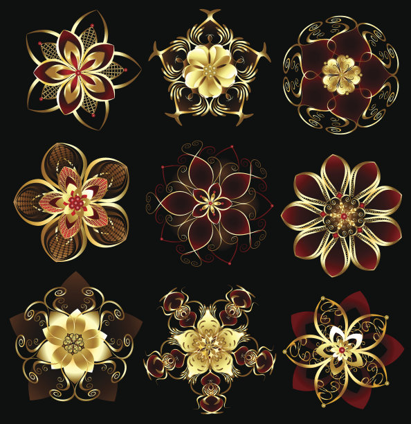 珠宝抽象花朵图片下载