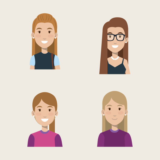 快乐微笑的年轻女孩性格的学生图片下载