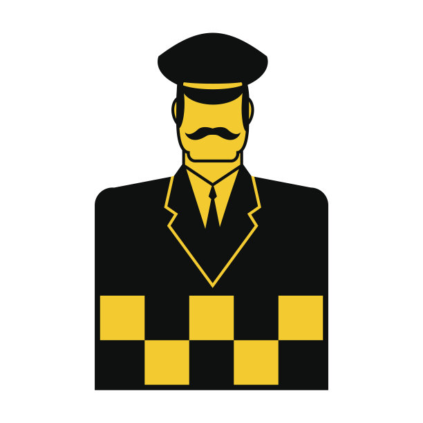 出租车司机的标志。计程车司机的象征。矢量图图片下载