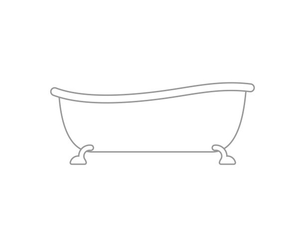 浴孤立。浴缸。浴室配件。矢量图图片下载