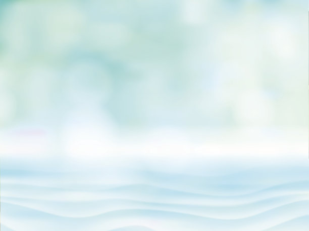 抽象模糊的光对蓝色的水，海或海洋背景夏季。空散焦蓝色散焦矢量插图图片下载