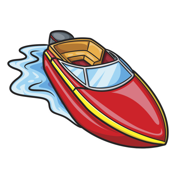 摩托艇卡通图片下载